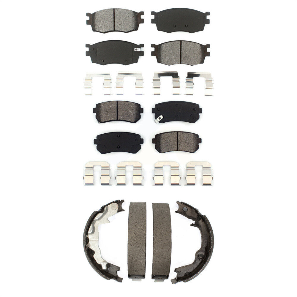 [Avant + Arrière] Kit de plaquette (semi-métallique) de frein pour 2006-2007 Hyundai Accent Kia Rio Rio5 KSN-100754