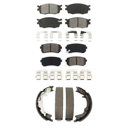[Avant + Arrière] Kit de plaquette (semi-métallique) de frein pour 2006-2007 Hyundai Accent Kia Rio Rio5 KSN-100754