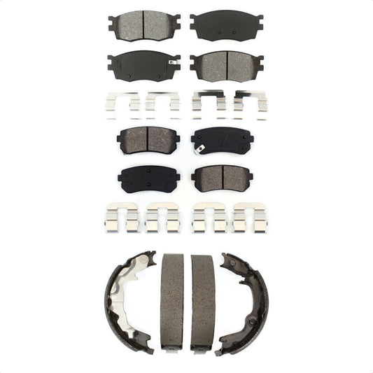 [Avant + Arrière] Kit de plaquette (semi-métallique) de frein pour 2006-2007 Hyundai Accent Kia Rio Rio5 KSN-100754