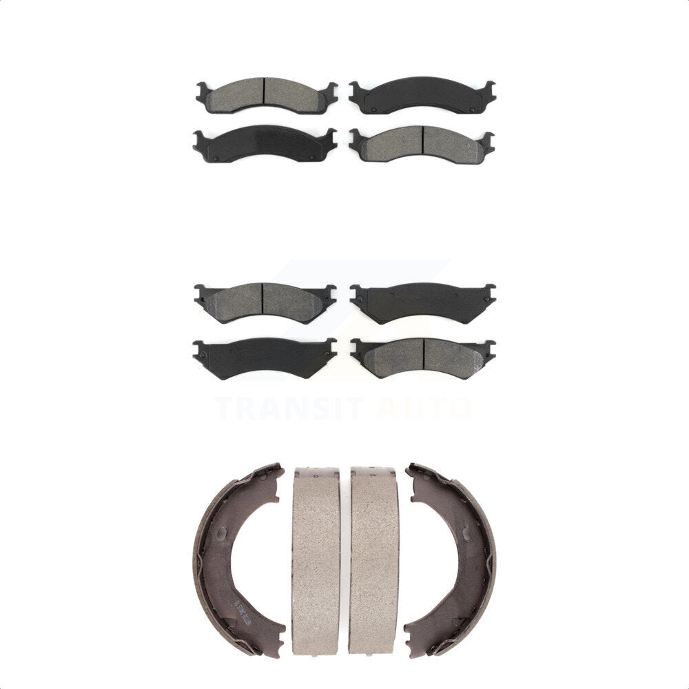 [Avant + Arrière] Kit de plaquette (semi-métallique) de frein pour Ford E-250 Econoline E-350 Super Duty Club Wagon KSN-100773