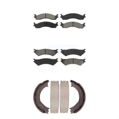 [Avant + Arrière] Kit de plaquette (semi-métallique) de frein pour Ford E-250 Econoline E-350 Super Duty Club Wagon KSN-100773
