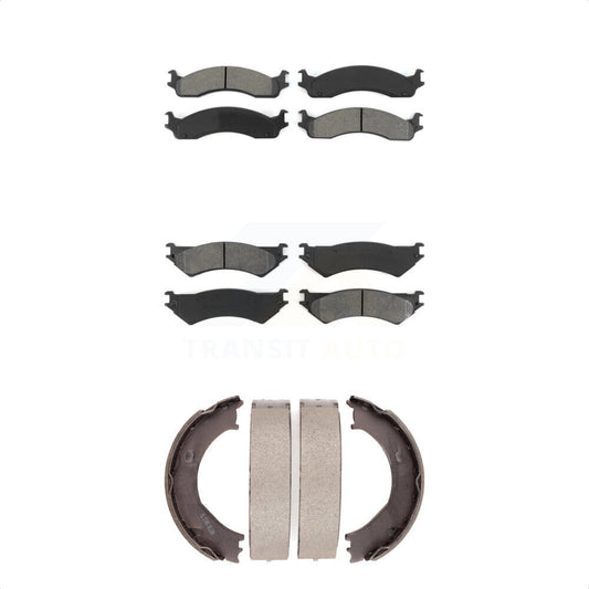 [Avant + Arrière] Kit de plaquette (semi-métallique) de frein pour Ford E-250 Econoline E-350 Super Duty Club Wagon KSN-100773