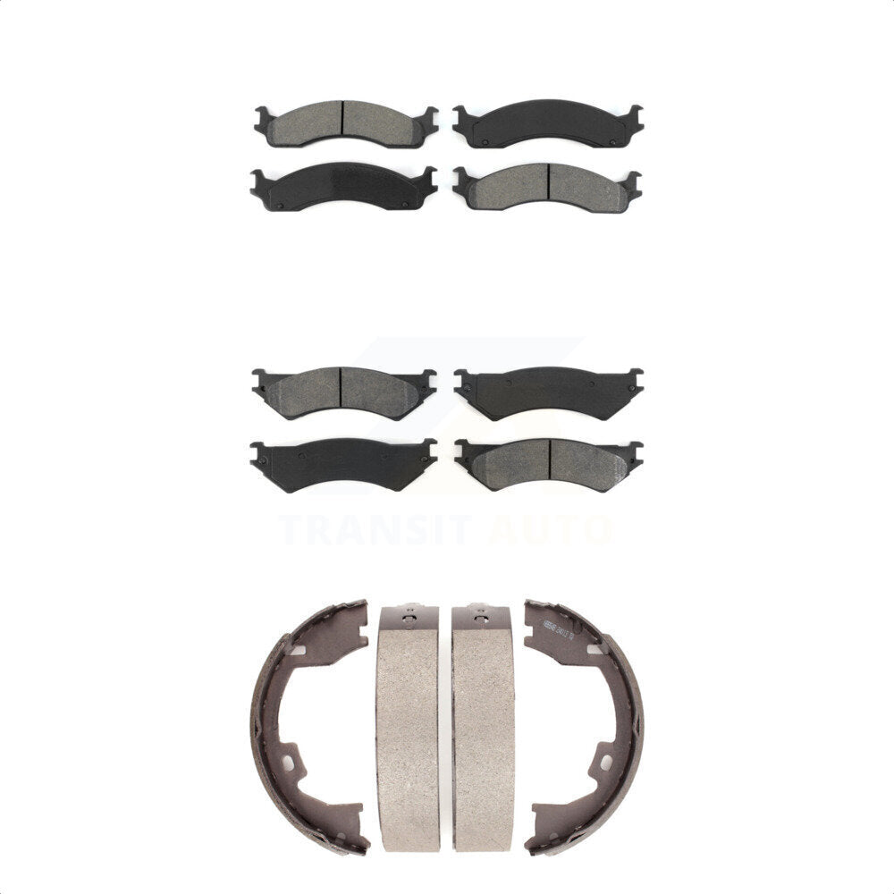 [Avant + Arrière] Kit de plaquette (semi-métallique) de frein pour Ford E-350 Super Duty E-250 Club Wagon KSN-100777