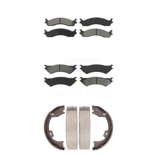 [Avant + Arrière] Kit de plaquette (semi-métallique) de frein pour Ford E-350 Super Duty E-250 Club Wagon KSN-100777