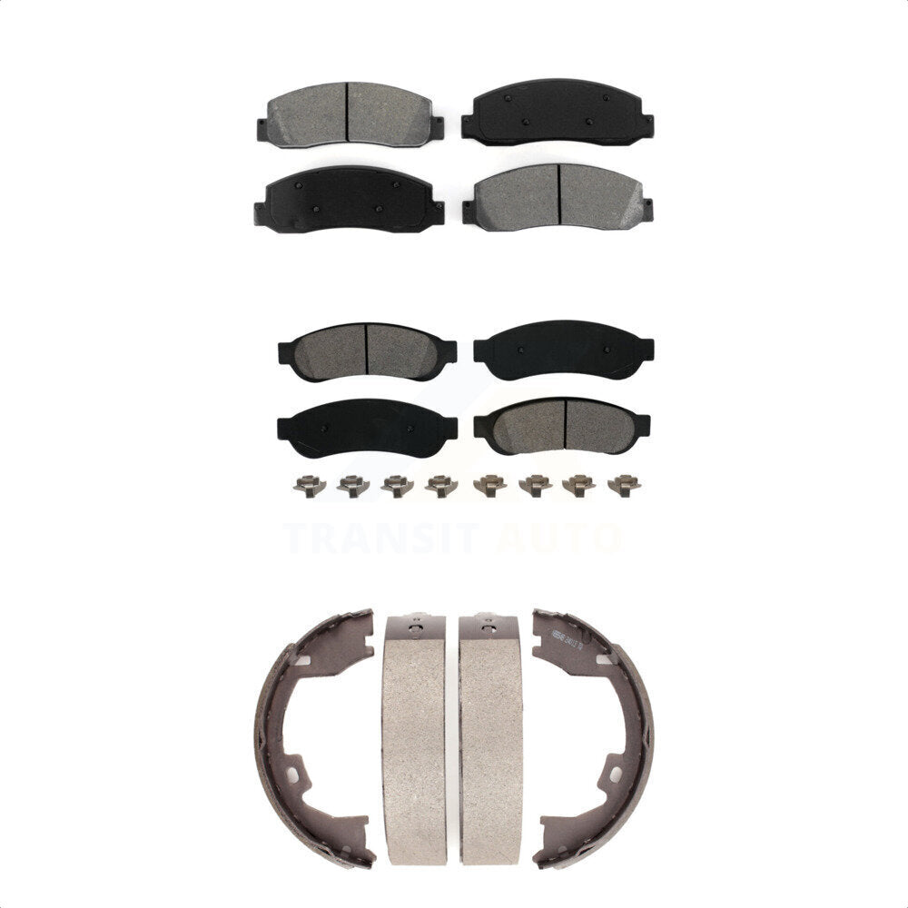 [Avant + Arrière] Kit de plaquette (semi-métallique) de frein pour 2005-2007 Ford F-350 Super Duty avec Dual Wheels KSN-100784