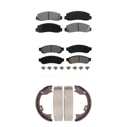 [Avant + Arrière] Kit de plaquette (semi-métallique) de frein pour 2005-2007 Ford F-350 Super Duty avec Dual Wheels KSN-100784