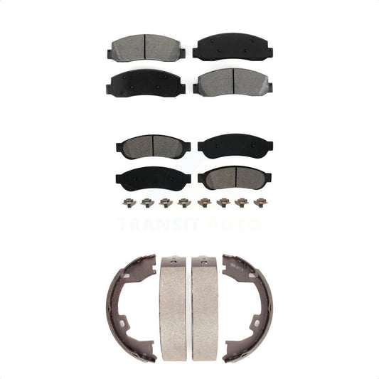 [Avant + Arrière] Kit de plaquette (semi-métallique) de frein pour 2005-2007 Ford F-350 Super Duty avec Dual Wheels KSN-100784