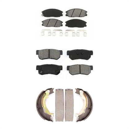 [Avant + Arrière] Kit de plaquette (semi-métallique) de frein pour 2001-2006 Hyundai Santa Fe KSN-100845
