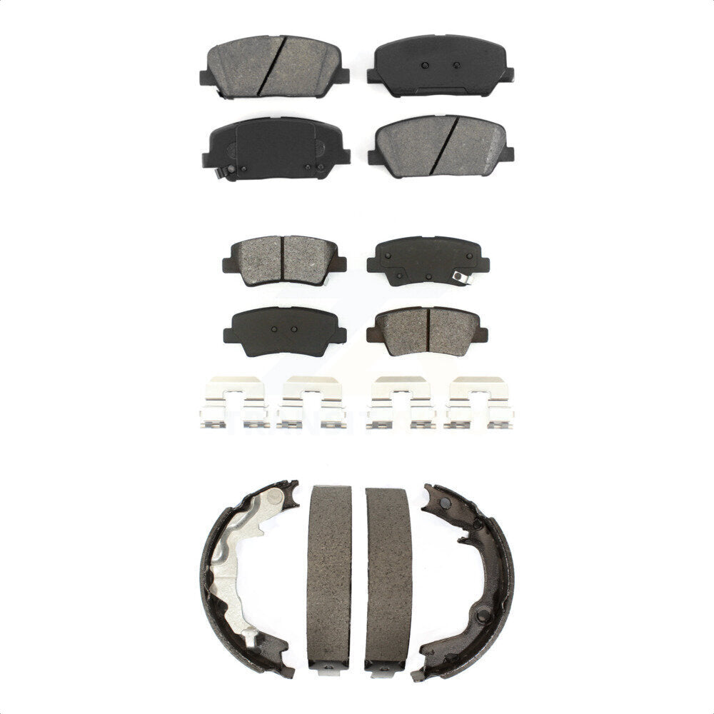 [Avant + Arrière] Kit de plaquette (semi-métallique) de frein pour 2014 Kia Forte Koup SX KSN-100871 par Transit Auto