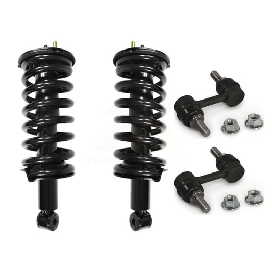 [Avant] Kit d'ensemble de jambe de suspension avec ressort hélicoïdal pour Nissan Titan Armada Infiniti QX56 Pathfinder INFINITI TITAN Excludes Rear Wheel Drive 4WD KSS-100831