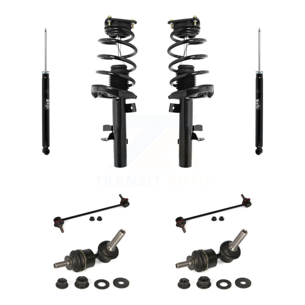 [Avant et Arrière] Ensemble de jambe de suspension avec ressort hélicoïdal pour Ford Focus KSS-107742