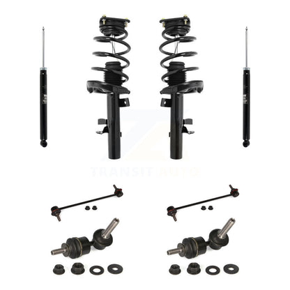 [Avant et Arrière] Ensemble de jambe de suspension avec ressort hélicoïdal pour Ford Focus KSS-107742