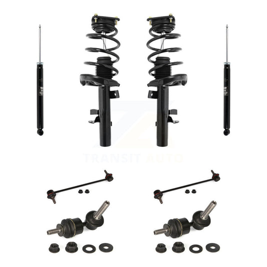 [Avant et Arrière] Ensemble de jambe de suspension avec ressort hélicoïdal pour Ford Focus KSS-107742