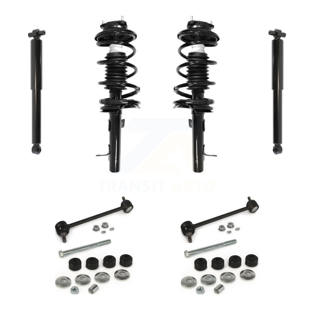 [Avant et Arrière] Ensemble de jambe de suspension avec ressort hélicoïdal pour Ford Focus KSS-107787