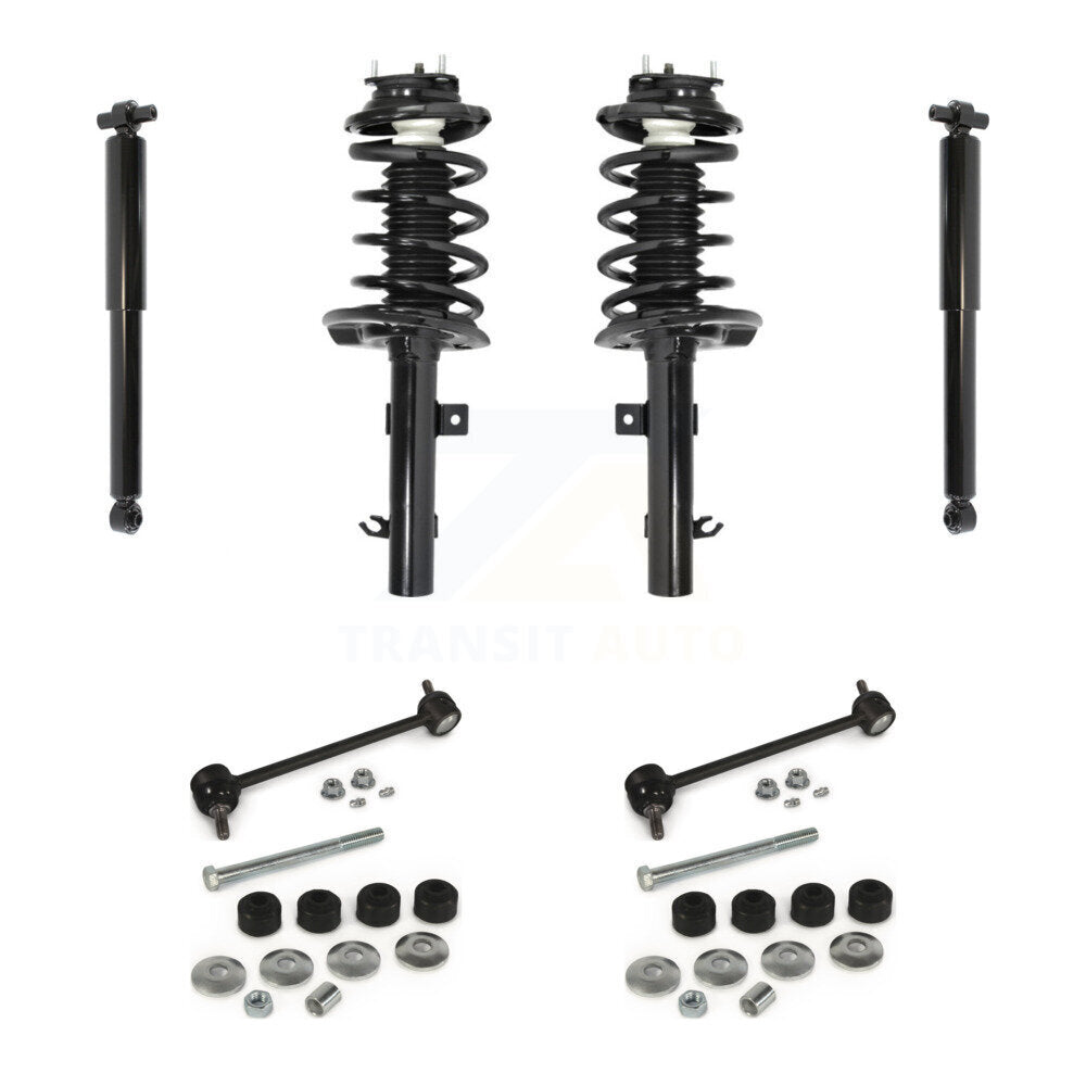 [Avant et Arrière] Ensemble de jambe de suspension avec ressort hélicoïdal pour Ford Focus KSS-107788