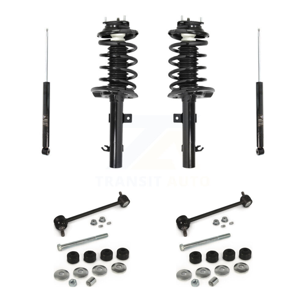 [Avant et Arrière] Ensemble de jambe de suspension avec ressort hélicoïdal pour Ford Focus KSS-107789