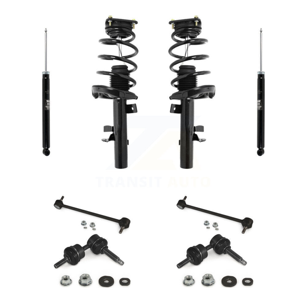 [Avant et Arrière] Ensemble de jambe de suspension avec ressort hélicoïdal pour Ford Focus KSS-107797