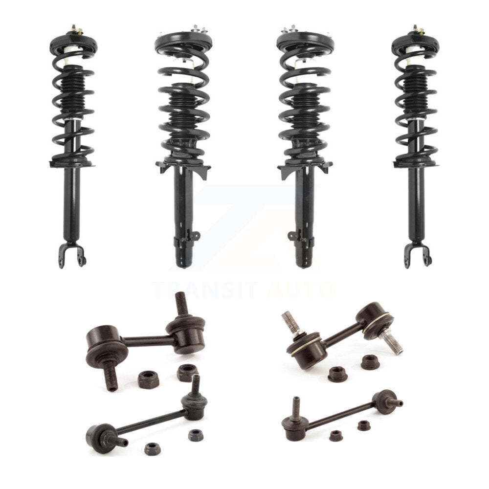 [Avant et Arrière] Ensemble de jambe de suspension avec ressort hélicoïdal pour 2009-2014 Acura TSX KSS-107837