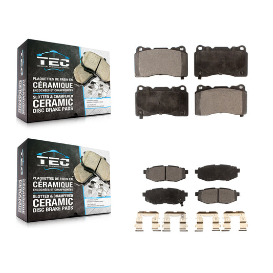 [Avant + Arrière] Kit de plaquette (céramique) de frein pour 2017 Subaru BRZ Base avec Brembo Brakes KTC-100004