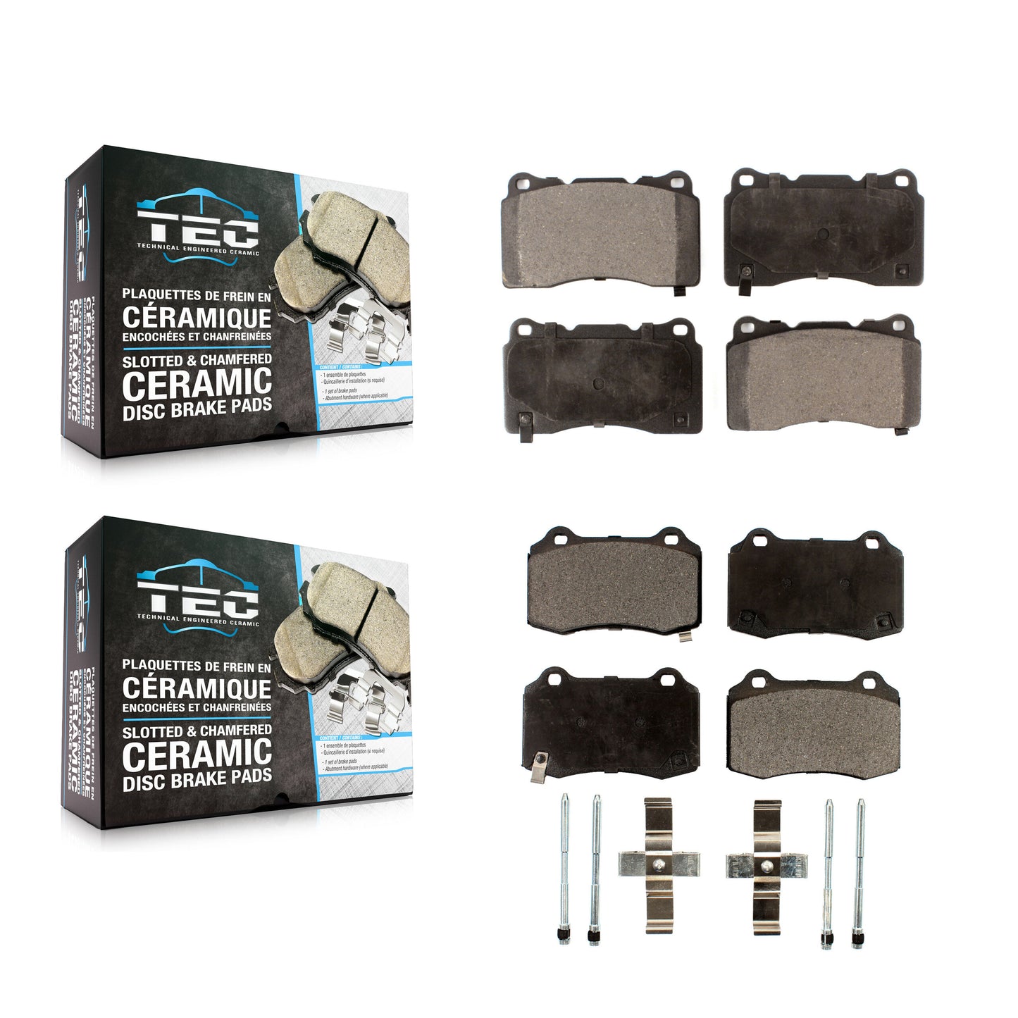 [Avant + Arrière] Kit de plaquette (céramique) de frein pour Tesla S Hyundai Genesis Coupe KTC-100006