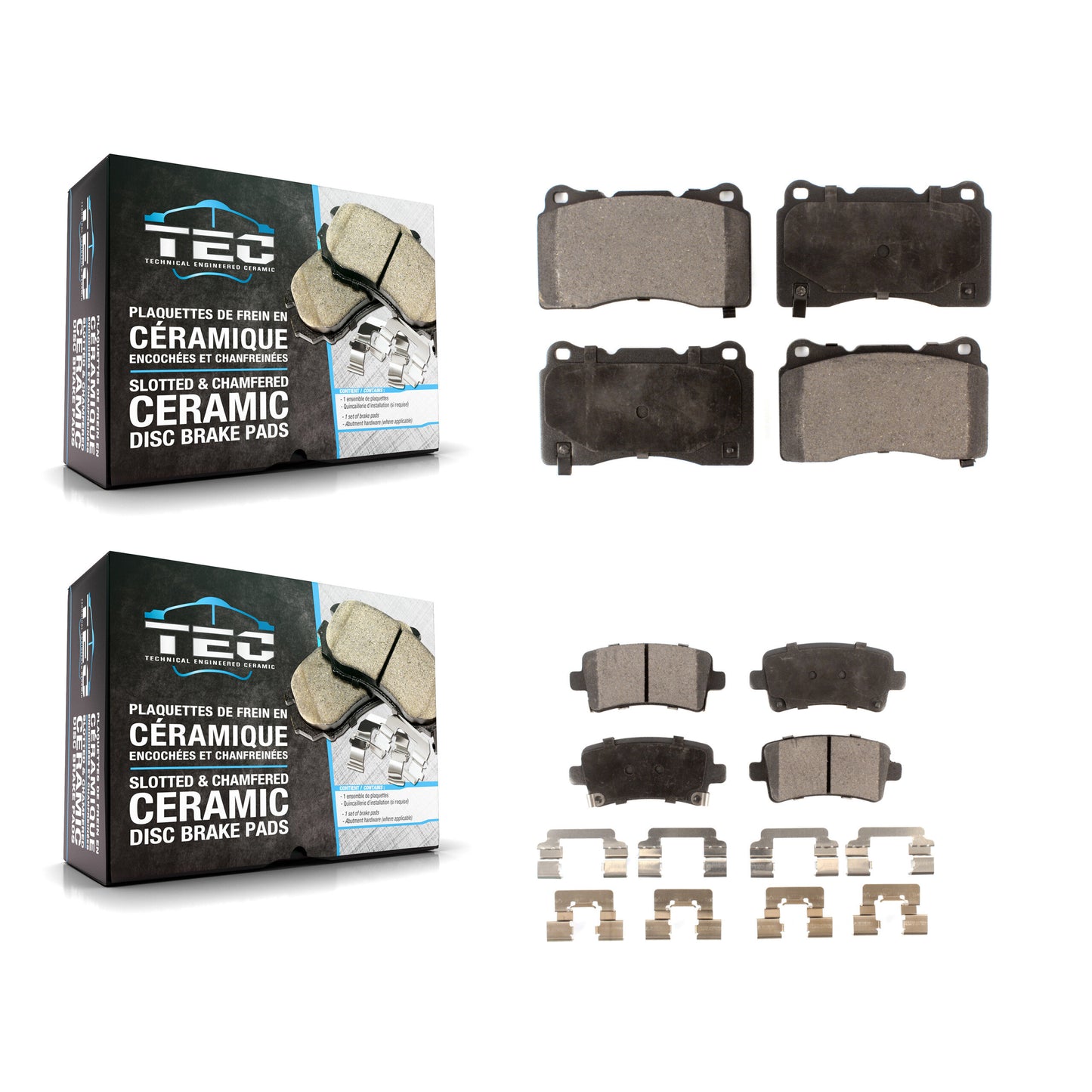 [Avant + Arrière] Kit de plaquette (céramique) de frein pour Cadillac XTS Buick Regal Saab 9-5 KTC-100007