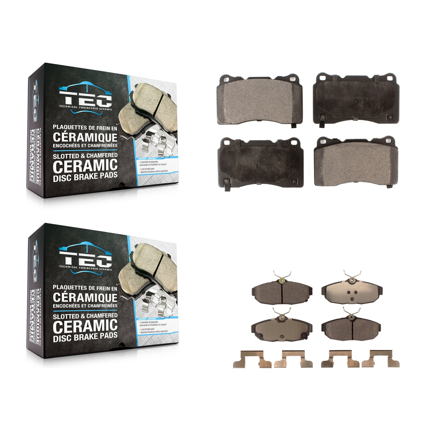[Avant + Arrière] Kit de plaquette (céramique) de frein pour 2012 Ford Mustang Boss 302 Shelby GT500 KTC-100009