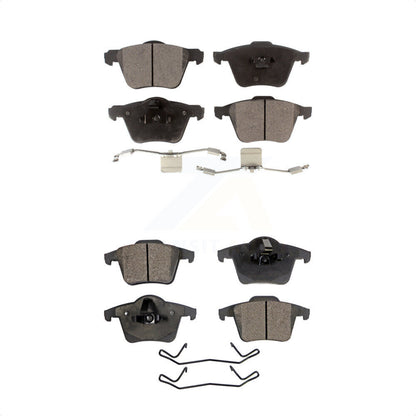 [Avant + Arrière] Kit de plaquette (céramique) de frein pour 2003-2014 Volvo XC90 avec 336mm Diameter Rotor KTC-100013 par TEC