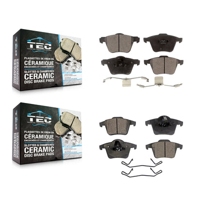 [Avant + Arrière] Kit de plaquette (céramique) de frein pour 2003-2014 Volvo XC90 avec 336mm Diameter Rotor KTC-100013
