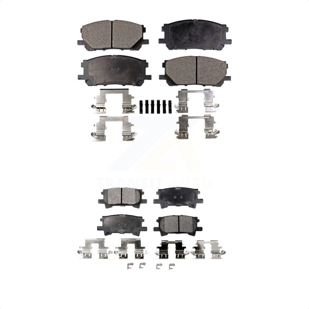 [Avant + Arrière] Kit de plaquette (céramique) de frein pour Lexus Toyota Highlander RX350 RX330 RX400h KTC-100014 par TEC