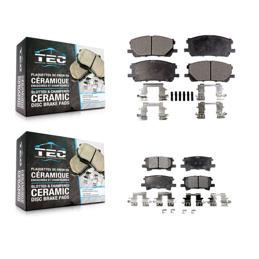 [Avant + Arrière] Kit de plaquette (céramique) de frein pour Lexus Toyota Highlander RX350 RX330 RX400h KTC-100014