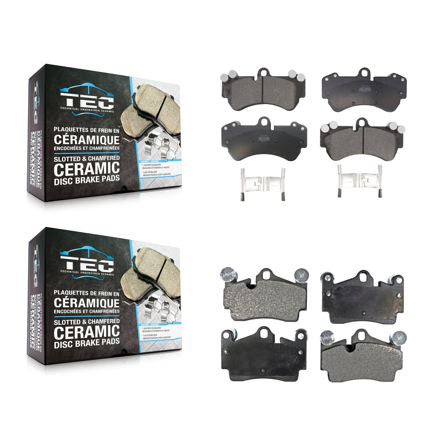 [Avant + Arrière] Kit de plaquette (céramique) de frein pour Porsche Cayenne Volkswagen Touareg avec 330mm Diameter Rotor KTC-100016