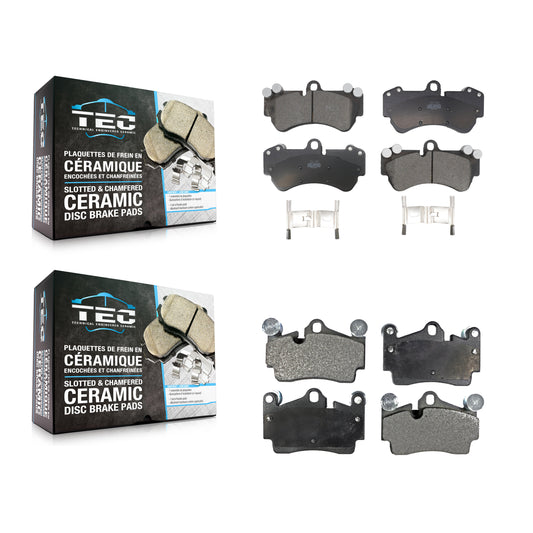 [Avant + Arrière] Kit de plaquette (céramique) de frein pour Porsche Cayenne Volkswagen Touareg avec 330mm Diameter Rotor KTC-100016