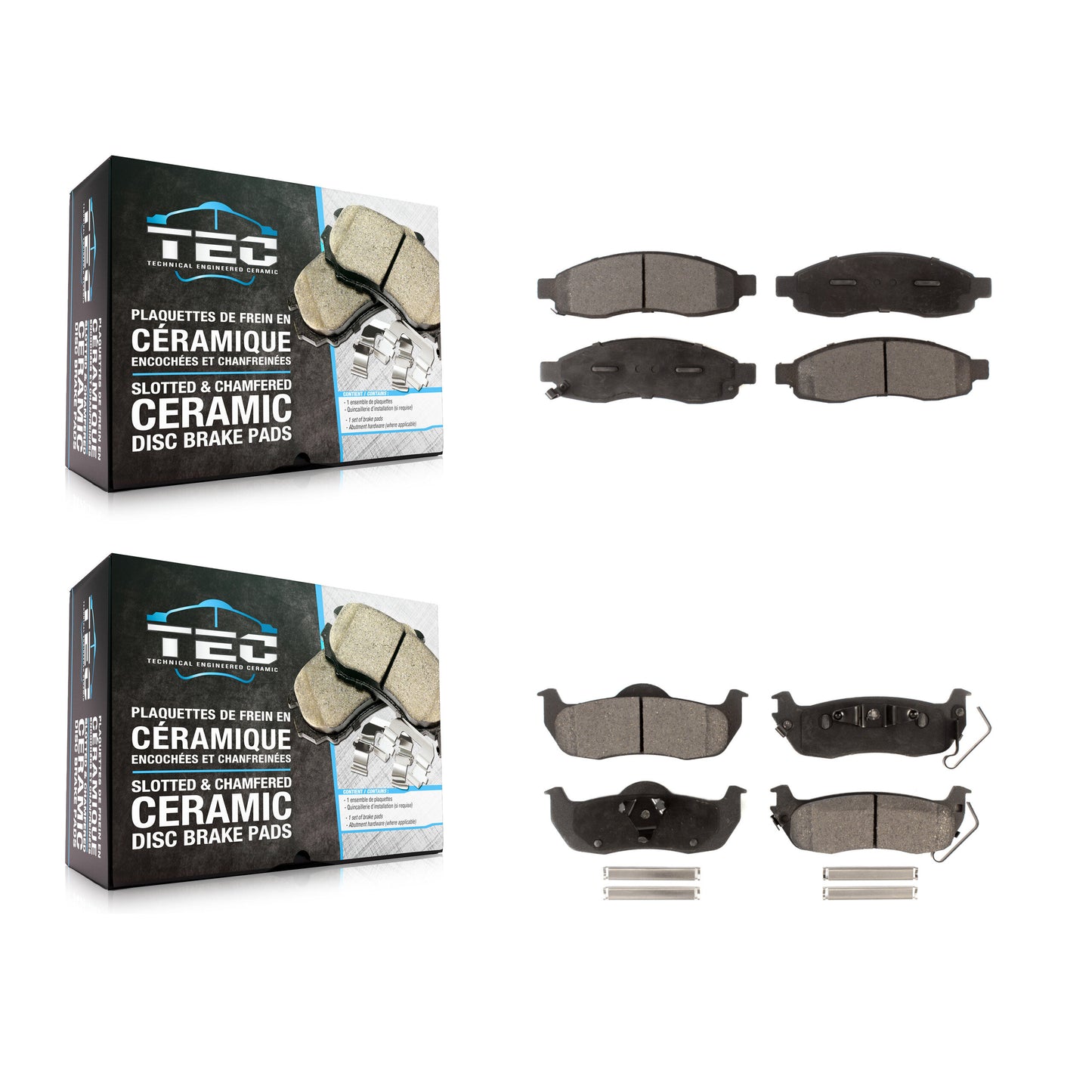 [Avant + Arrière] Kit de plaquette (céramique) de frein pour Nissan Titan Armada Pathfinder INFINITI QX56 TITAN KTC-100018