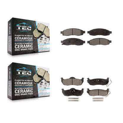 [Avant + Arrière] Kit de plaquette (céramique) de frein pour Nissan Titan Armada Pathfinder INFINITI QX56 TITAN KTC-100018