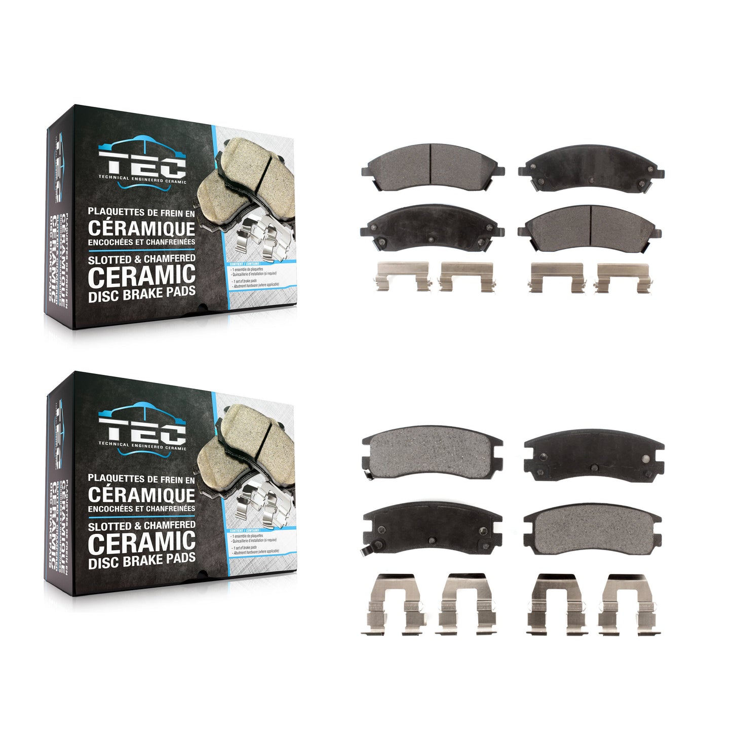 [Avant + Arrière] Kit de plaquette (céramique) de frein pour 2004 Pontiac Bonneville GXP KTC-100020