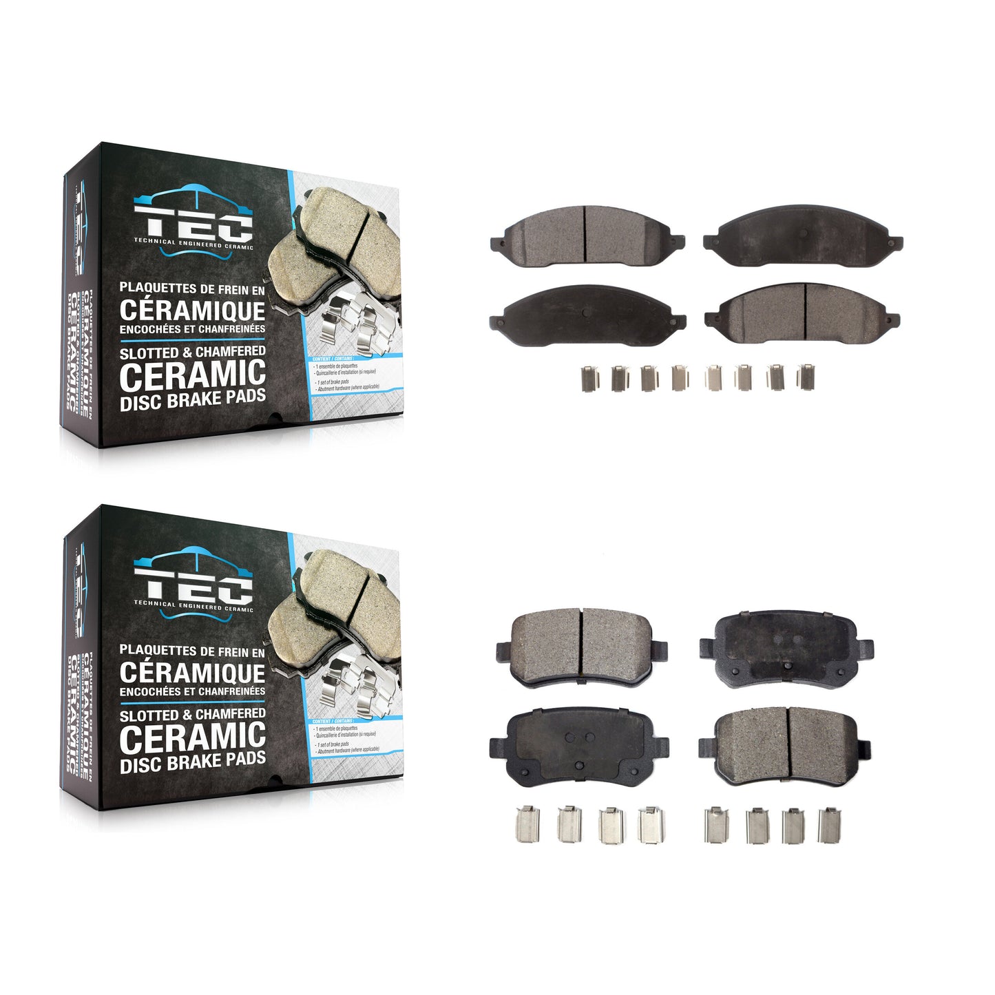 [Avant + Arrière] Kit de plaquette (céramique) de frein pour 2004-2007 Ford Freestar Mercury Monterey KTC-100021