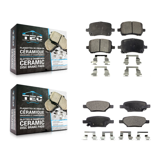 [Avant + Arrière] Kit de plaquette (céramique) de frein pour Chevrolet Cobalt Malibu Saturn Ion HHR Pontiac G6 Pursuit KTC-100022