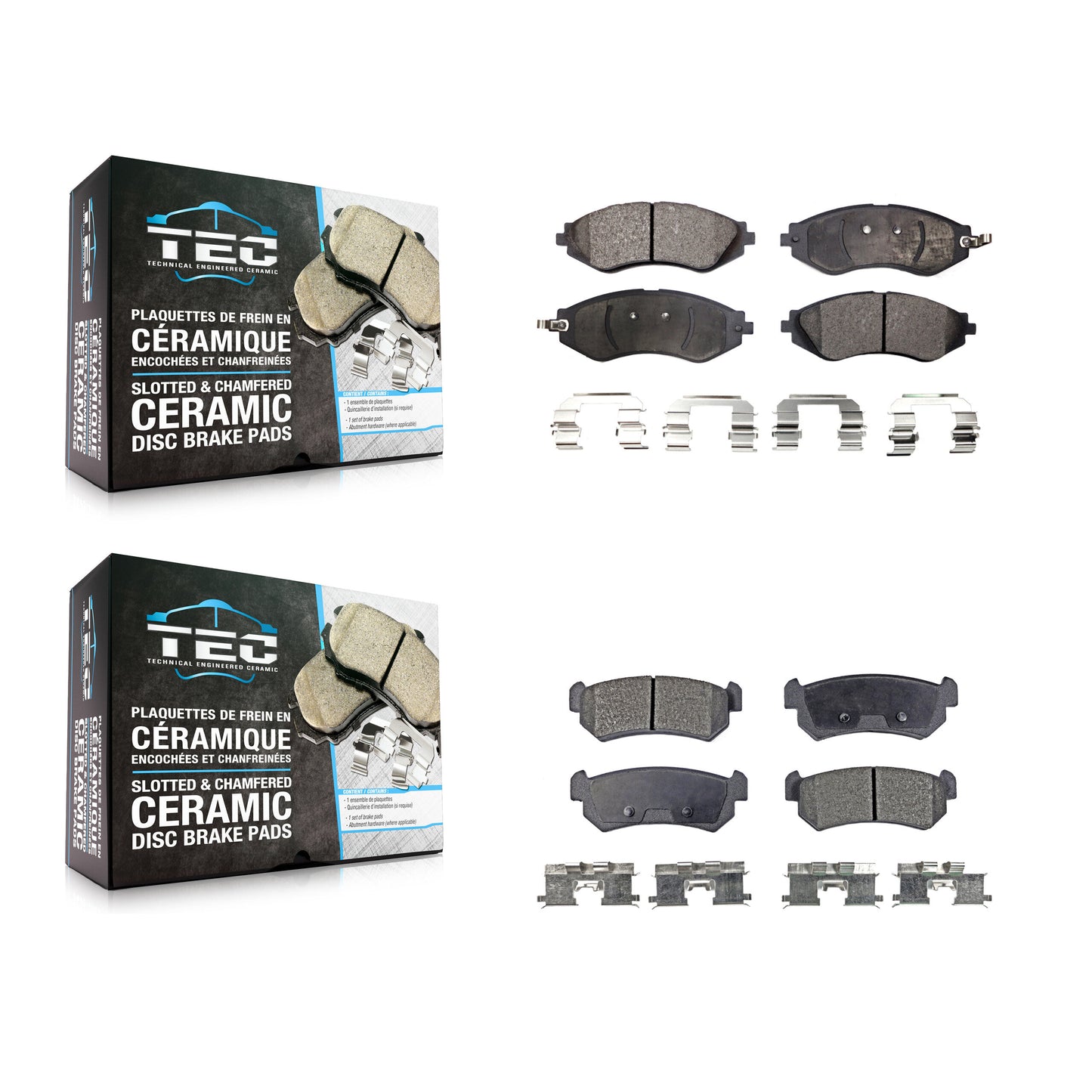 [Avant + Arrière] Kit de plaquette (céramique) de frein pour Suzuki Forenza Reno Chevrolet Optra KTC-100025