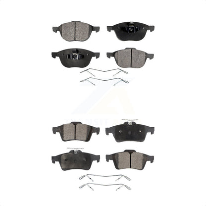 [Avant + Arrière] Kit de plaquette (céramique) de frein pour Ford Focus Escape Mazda 3 Volvo 5 C-Max EcoSport S40 Transit Connect C70 C30 V50 Sport KTC-100027 par TEC