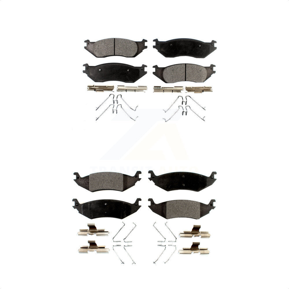 [Avant + Arrière] Kit de plaquette (céramique) de frein pour Ford E-150 Club Wagon Econoline KTC-100031 par TEC