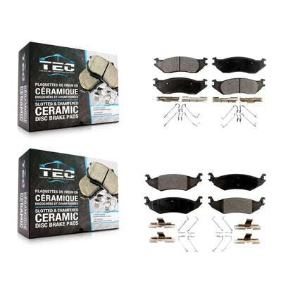 [Avant + Arrière] Kit de plaquette (céramique) de frein pour Ford E-150 Club Wagon Econoline KTC-100031