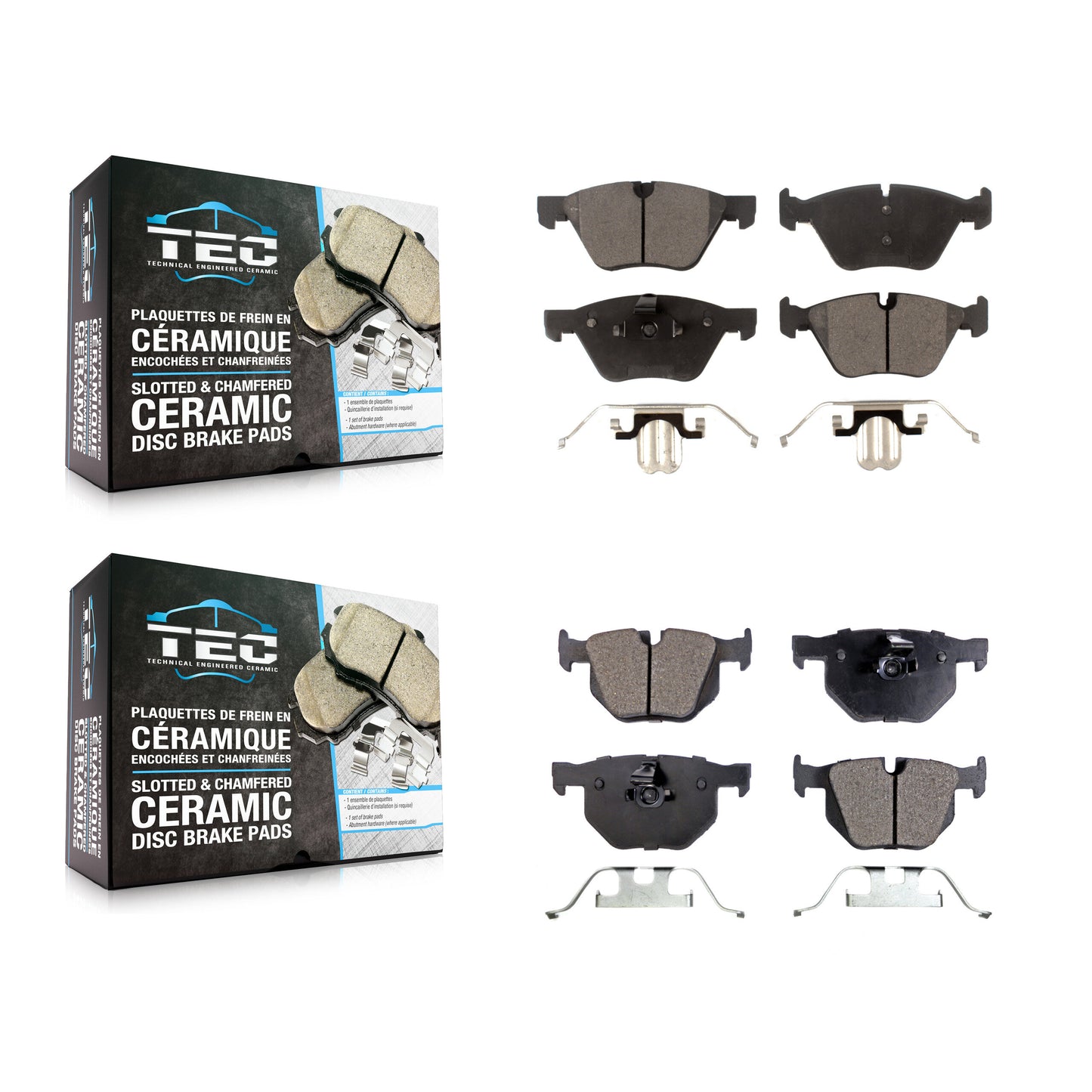 [Avant + Arrière] Kit de plaquette (céramique) de frein pour BMW 525i KTC-100039