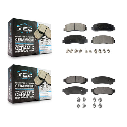 [Avant + Arrière] Kit de plaquette (céramique) de frein pour 2005-2007 Ford F-350 Super Duty avec Dual Wheels KTC-100043