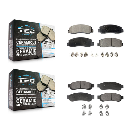 [Avant + Arrière] Kit de plaquette (céramique) de frein pour 2005-2007 Ford F-350 Super Duty avec Dual Wheels KTC-100043