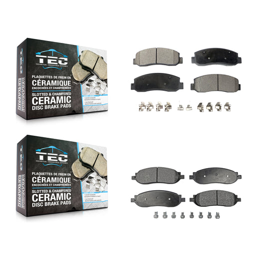 [Avant + Arrière] Kit de plaquette (céramique) de frein pour 2005-2007 Ford F-250 Super Duty F-350 KTC-100044