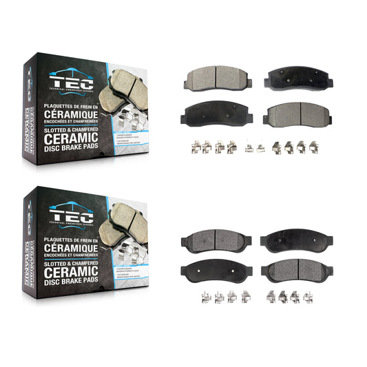 [Avant + Arrière] Kit de plaquette (céramique) de frein pour Ford F-250 Super Duty F-350 F-450 KTC-100045