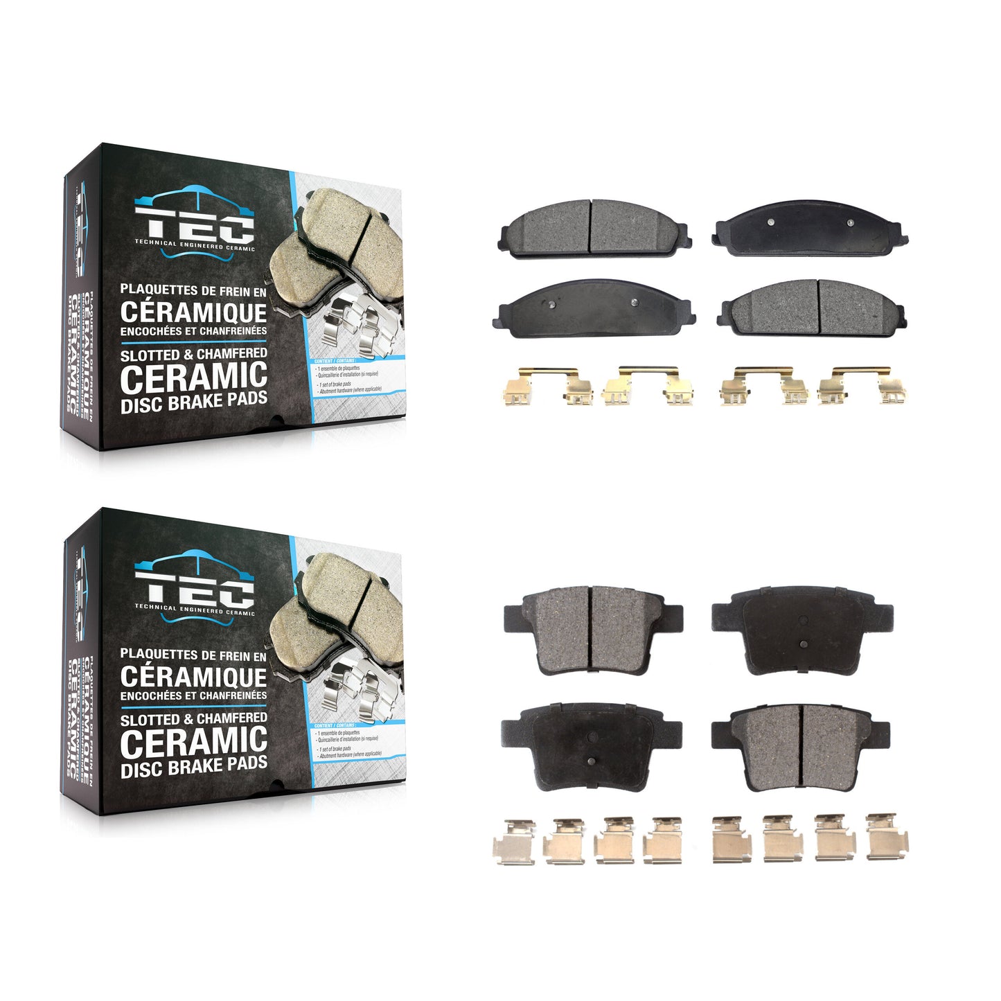 [Avant + Arrière] Kit de plaquette (céramique) de frein pour Ford Five Hundred Freestyle Taurus Mercury Montego X Sable KTC-100046