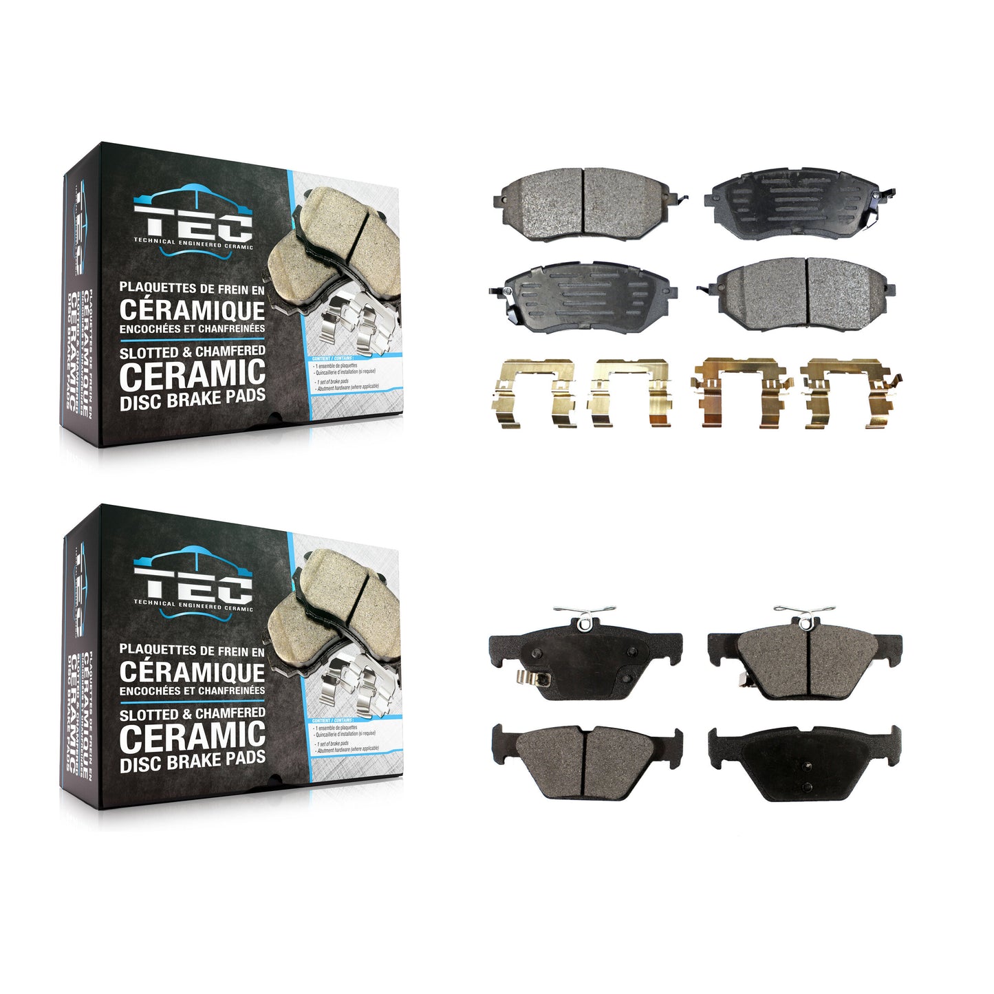 [Avant + Arrière] Kit de plaquette (céramique) de frein pour Subaru Outback Legacy WRX KTC-100052