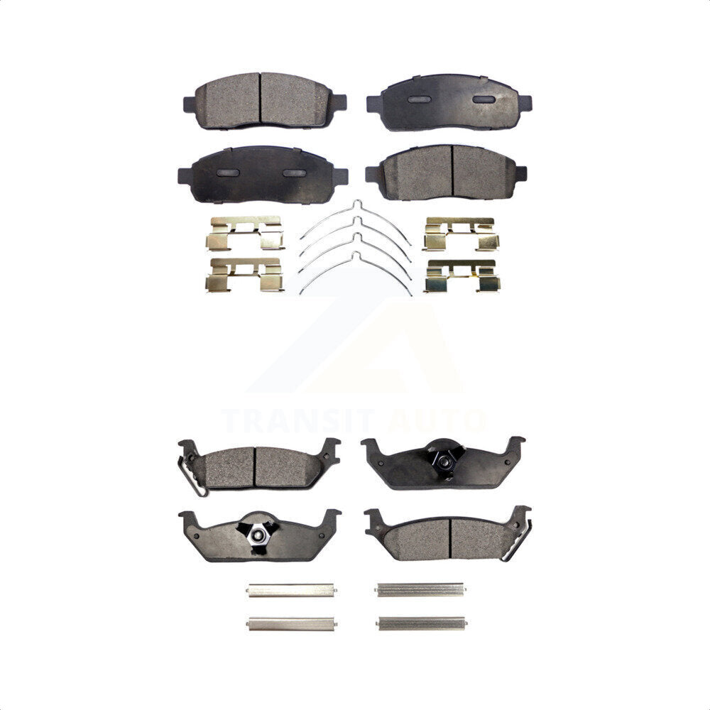 [Avant + Arrière] Kit de plaquette (céramique) de frein pour Ford F-150 Lincoln Mark LT KTC-100055 par TEC