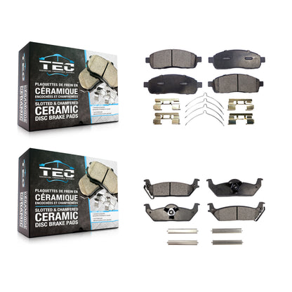 [Avant + Arrière] Kit de plaquette (céramique) de frein pour Ford F-150 Lincoln Mark LT KTC-100055